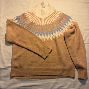 J.Crew Fair Isle turtleneck sweater in supersoft yarn sz XL NWT